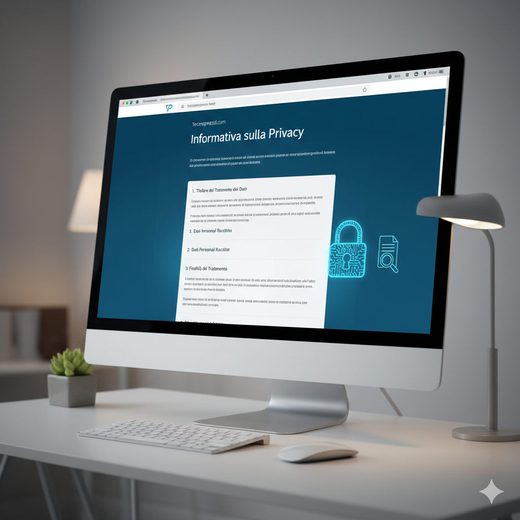 Informativa sulla privacy di Tecnoprezzi.com. Scopri come proteggiamo i tuoi dati, quali informazioni raccogliamo e come esercitare i tuoi diritti secondo il GDPR.