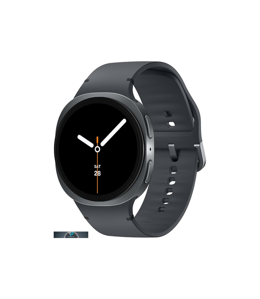 Dettaglio del sensore BioActive sul retro della cassa del Samsung Galaxy Watch 8 indossato al polso durante una sessione di corsa.